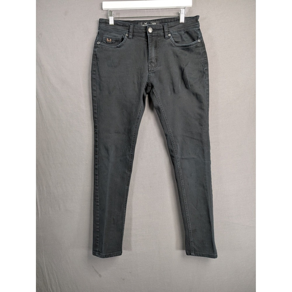 Nick Danger Mens Black Slim Straight Stretch Denim Jeans 32x32